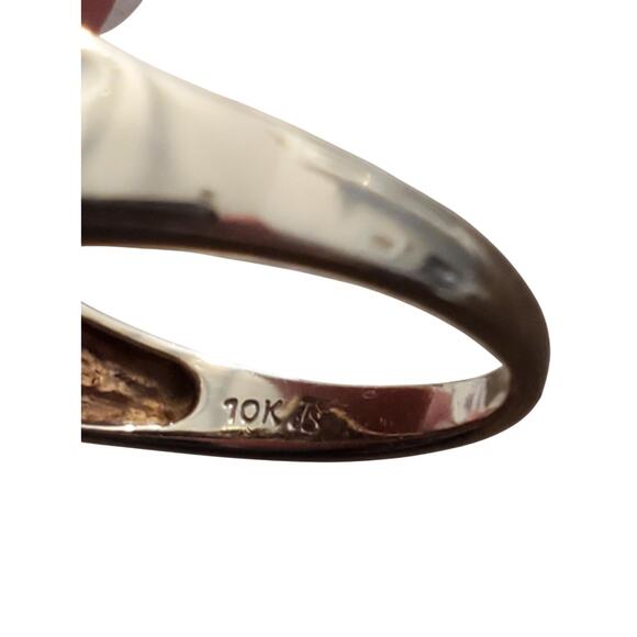 Gold Bypass Ring with Channel-Set Diamonds - Picture 3 of 5